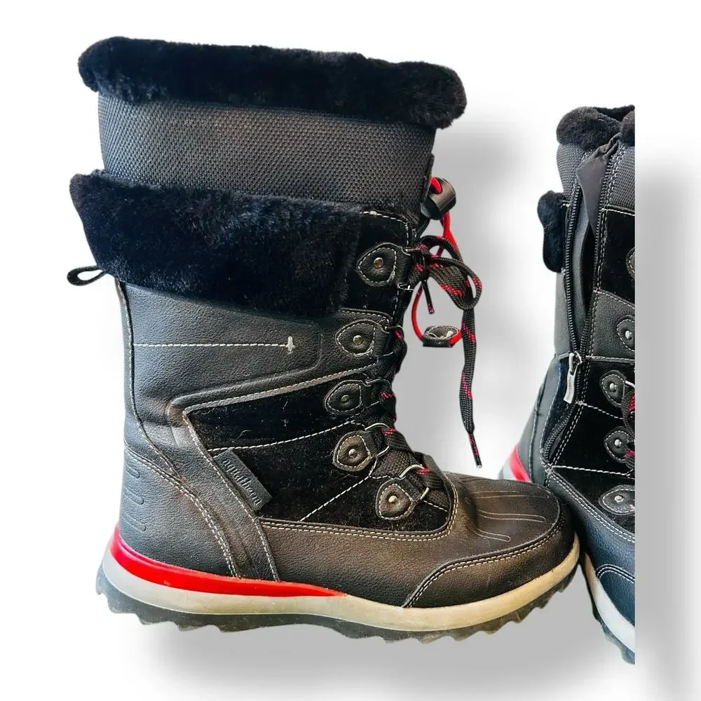 Aquatherm by Santana Canada Sz 8 Kirima Faux Fur Lined‎ Waterproof Tall Boot